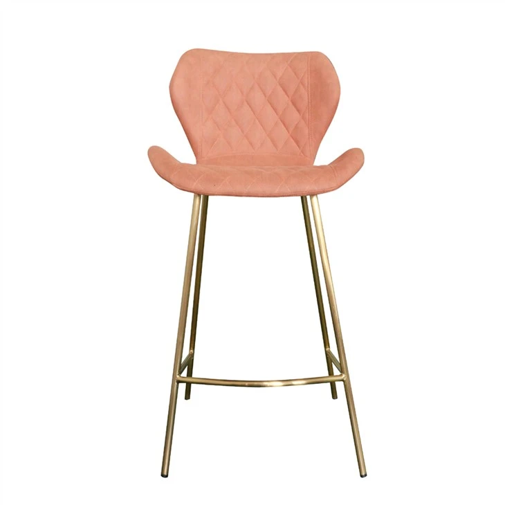 (ADONIA) Modern Design Bar Furniture Metal Legs With Fabric Cover Bar Chair