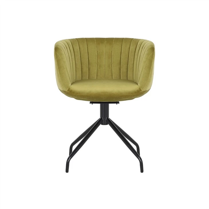 Ergonomic Swivel Leisure Chair With Fabric Cover