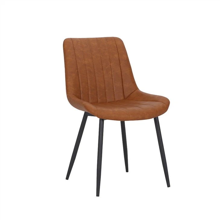 Ergonomic Dining Chair With Vintage Leather