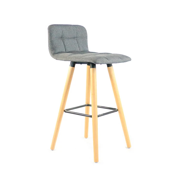 Fabric High Bar Stool Bar Chairs with Back