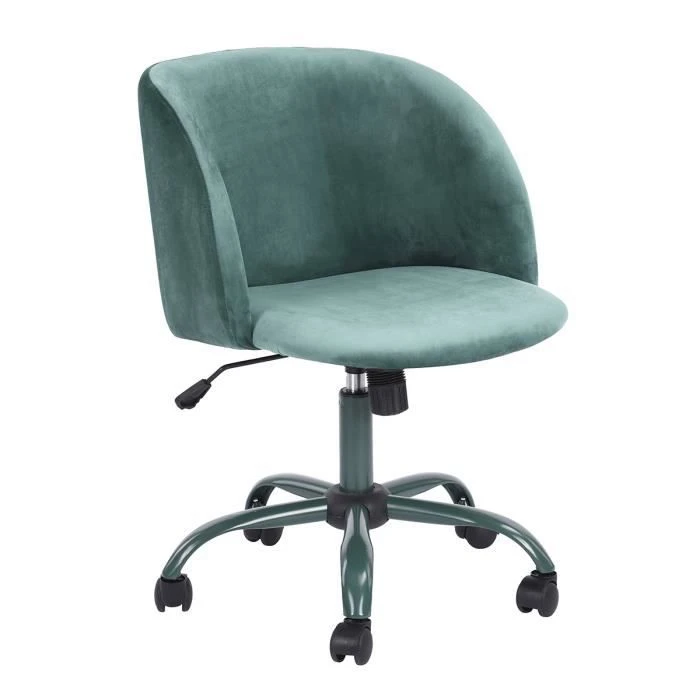 Adjustabe Velvet Armless Desk Chair