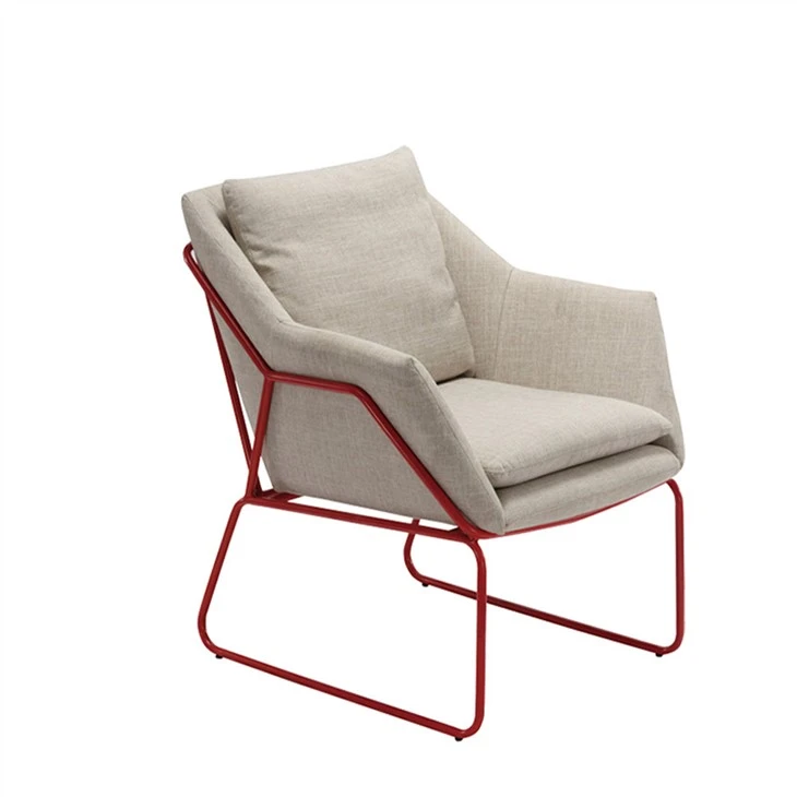 Fabric Arm Chair With Steel Legs