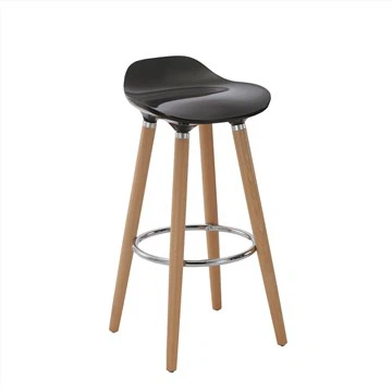 Black Plastic Counter Stool
