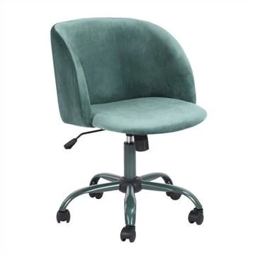 Adjustabe Velvet Armless Desk Chair