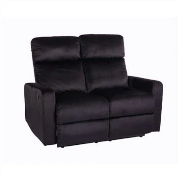 Velvet Fabric Two-seat Recliner Sofa