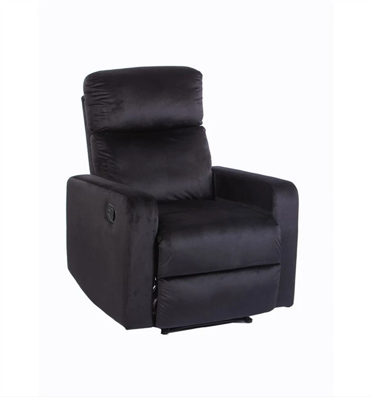 Velvet Fabric Single Recliner Sofa