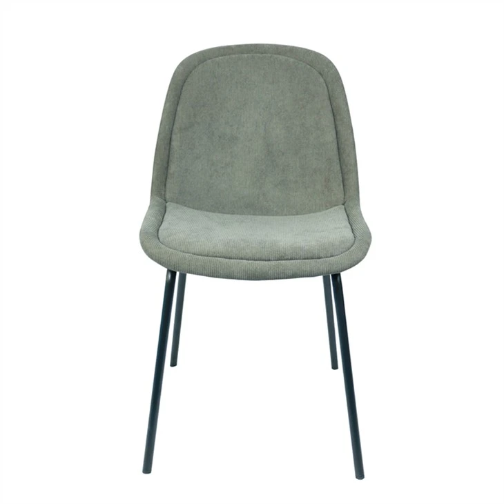 Modern cloth upholstered light green dining chair