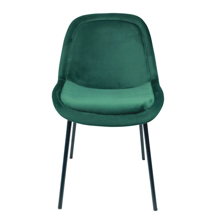 Modern vintage emerald green velvet dining chair