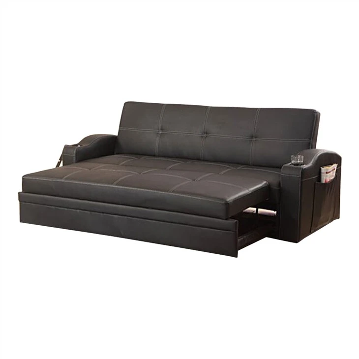 PU Leather Foldable Sofa Bed