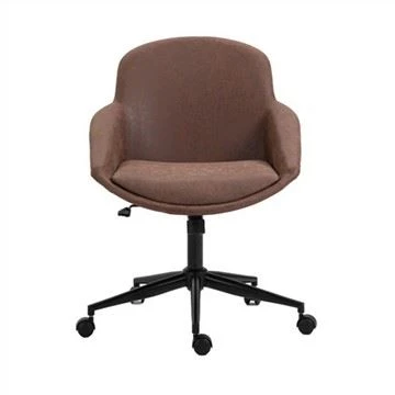 Brown Faux Leather Home Office Chair