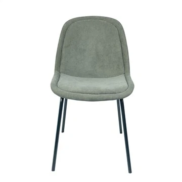 Modern cloth upholstered light green dining chair