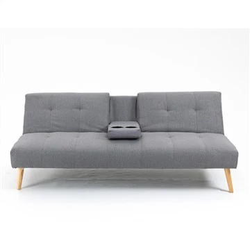 Linen Upholstered Convertible Folding Mattress Sofa Bed
