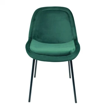 Modern vintage emerald green velvet dining chair