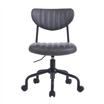 PU Leather Low Back Armless Rotating Office Chair