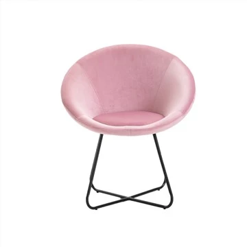 Velvet Fabric Leisure Chair Egg Chair Metal Frame Chair