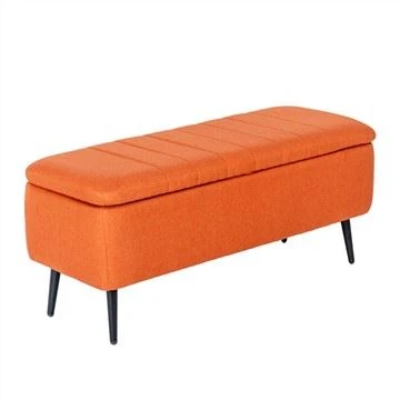 Velvet Storage Bench With Large Storage Space