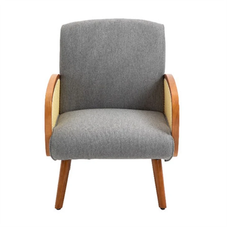Stylish Rattan Armrest Accent Arm Chair