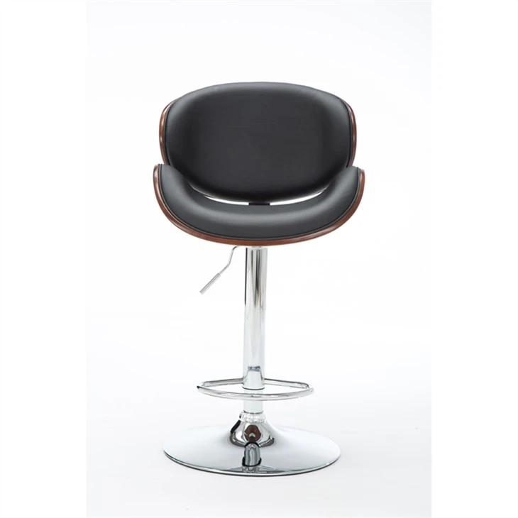 Curved Seats Swivel Armless Bar Chairs
