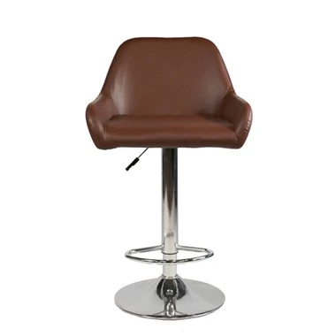 Brown Leather Swivel Counter Stools