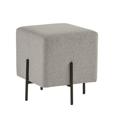Square Ottoman Stool with Metal Leg
