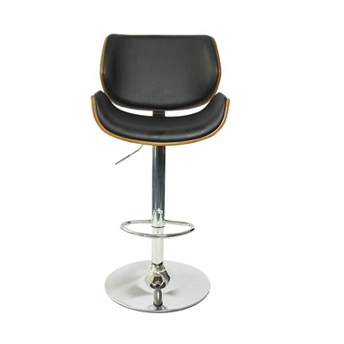 Black Faux Leather Counter Stools