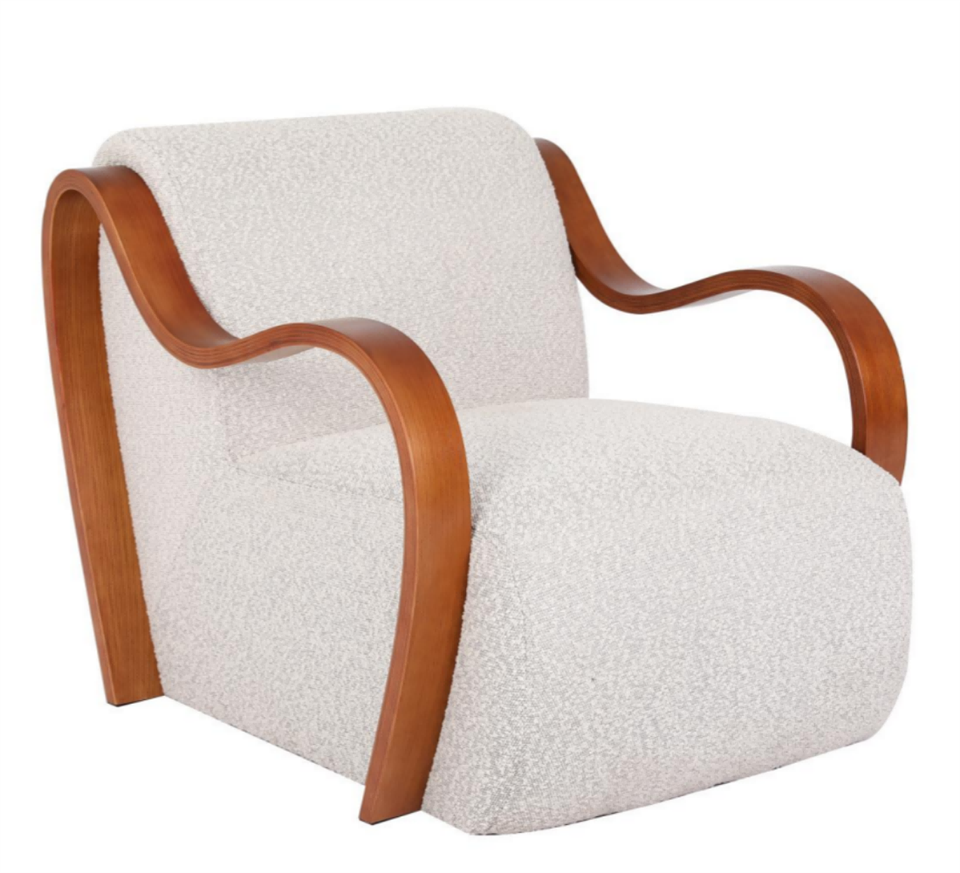 Custom Upholstered Lounge Chair With Bentwood Frame Modern Accent Chair OEM ODM Available factory